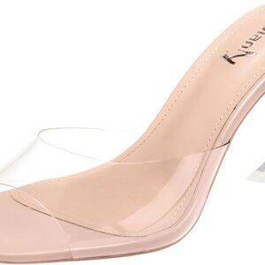 Women's Clear Heels Sandals 3.5in Stiletto Slip On Open Toe Prom Party